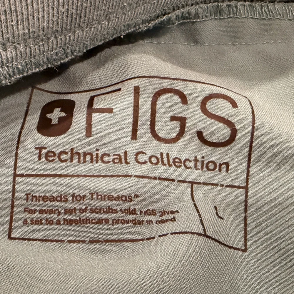 FIGS Technical Collection Scrub Pants Large‎ Teal Straight Leg Drawstring